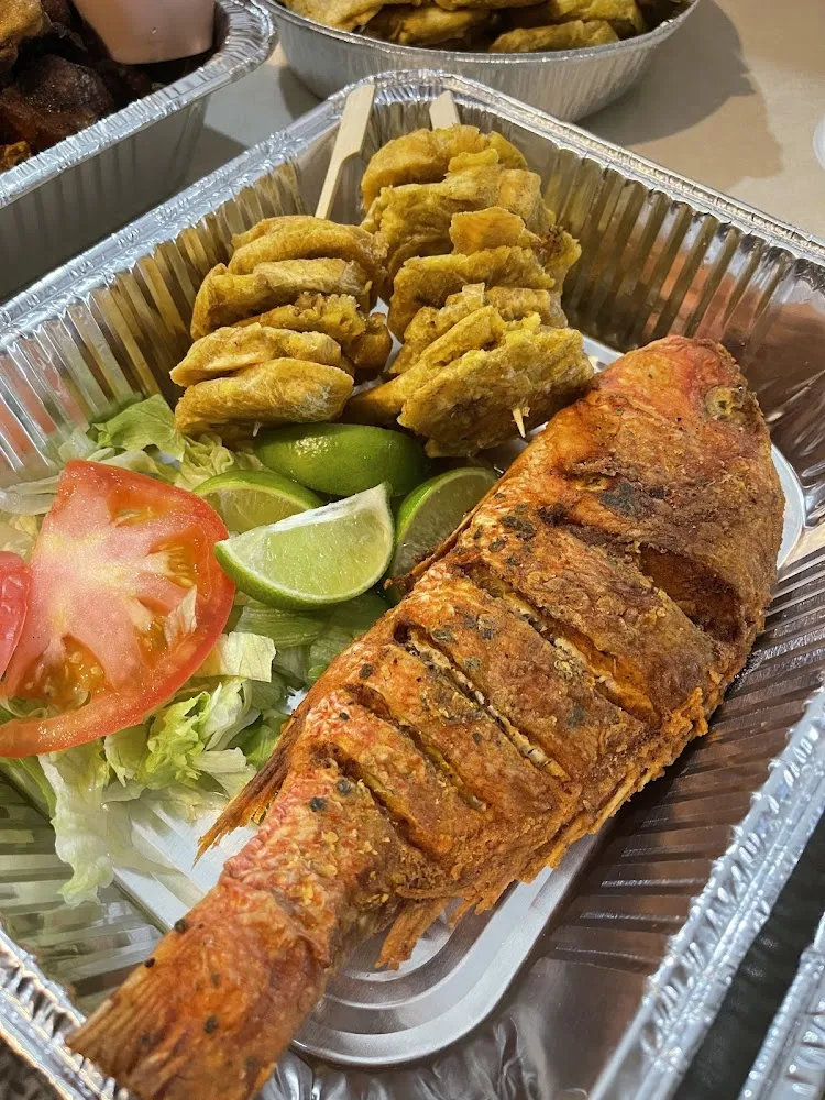 Fried Fish Red Snapper with Tostones